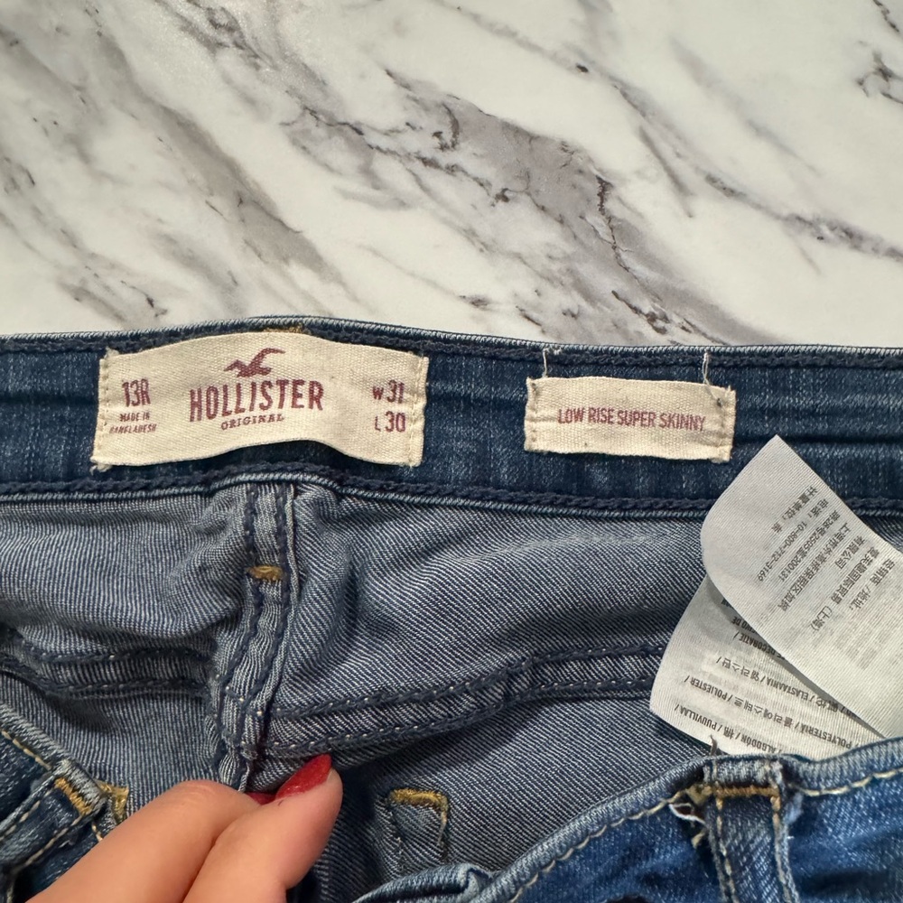 Hollister Women's Blue Low Rise Super Skinny Jeans